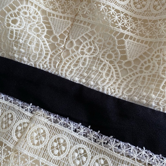 Anthropologie Adelyn Rae Marissa Lace Flounce Dress in Ivory - Picture 8 of 12